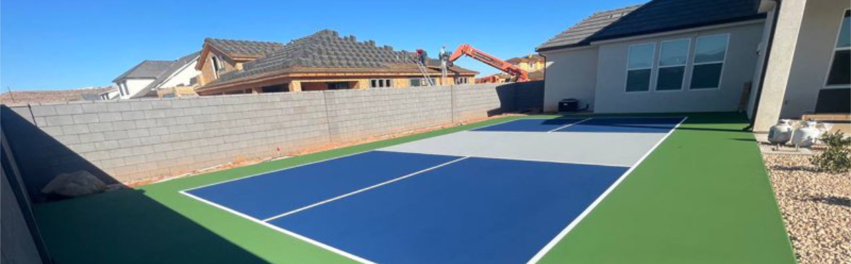 Pickleball Court Bright Colors and Long Lasting Paint